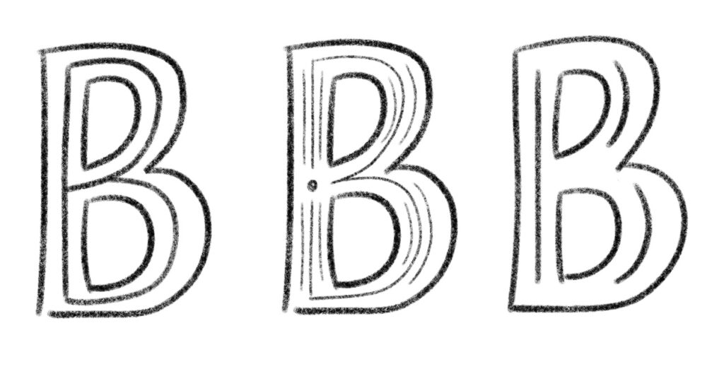 Handlettering Wort Schmuckelement