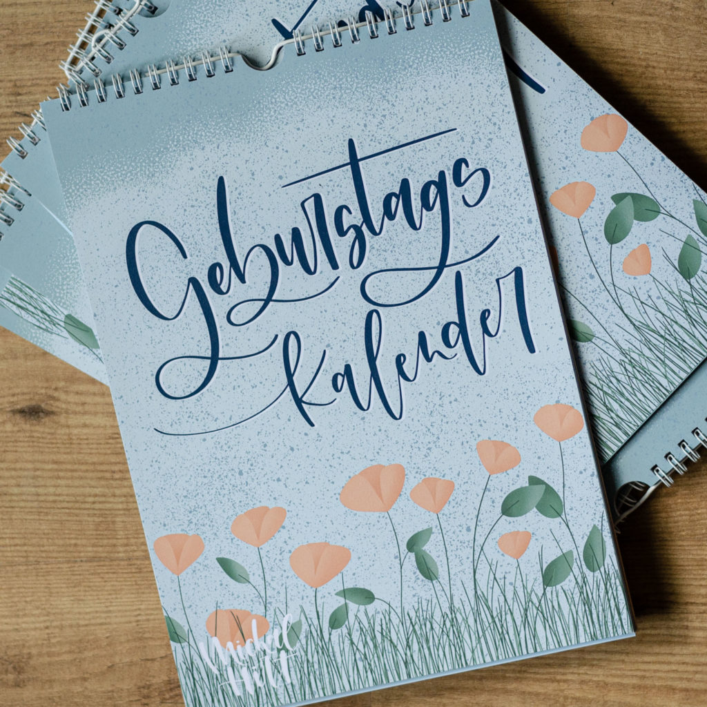 Handlettering Geburtstagskalender