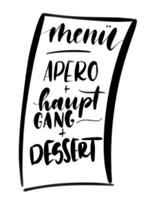 Handlettering Menü